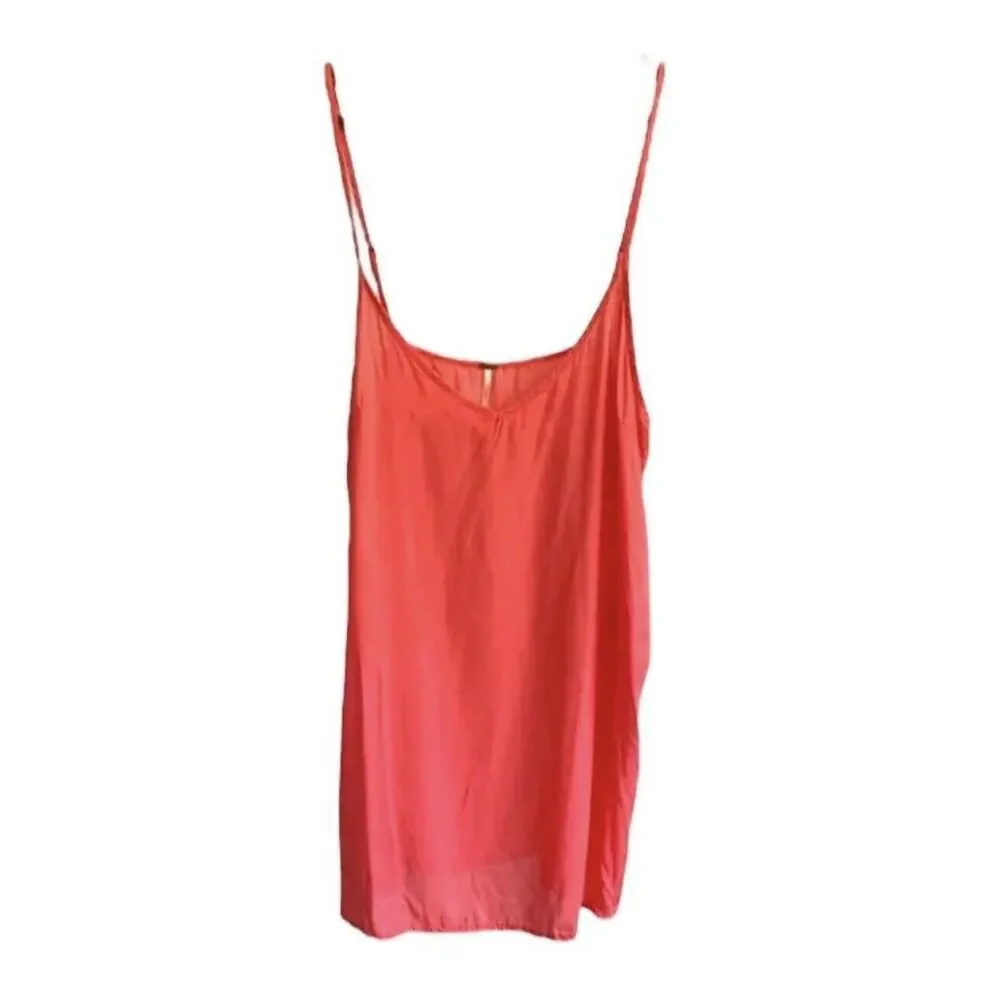 Free People Women’s Coral Adjustable Spaghetti Straps Boho Tank Top Size Medium